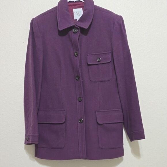 - Clifford and WILLS Deep Purple Tailored Utility Jacket with Notched Coll… - Picture 1 of 10
